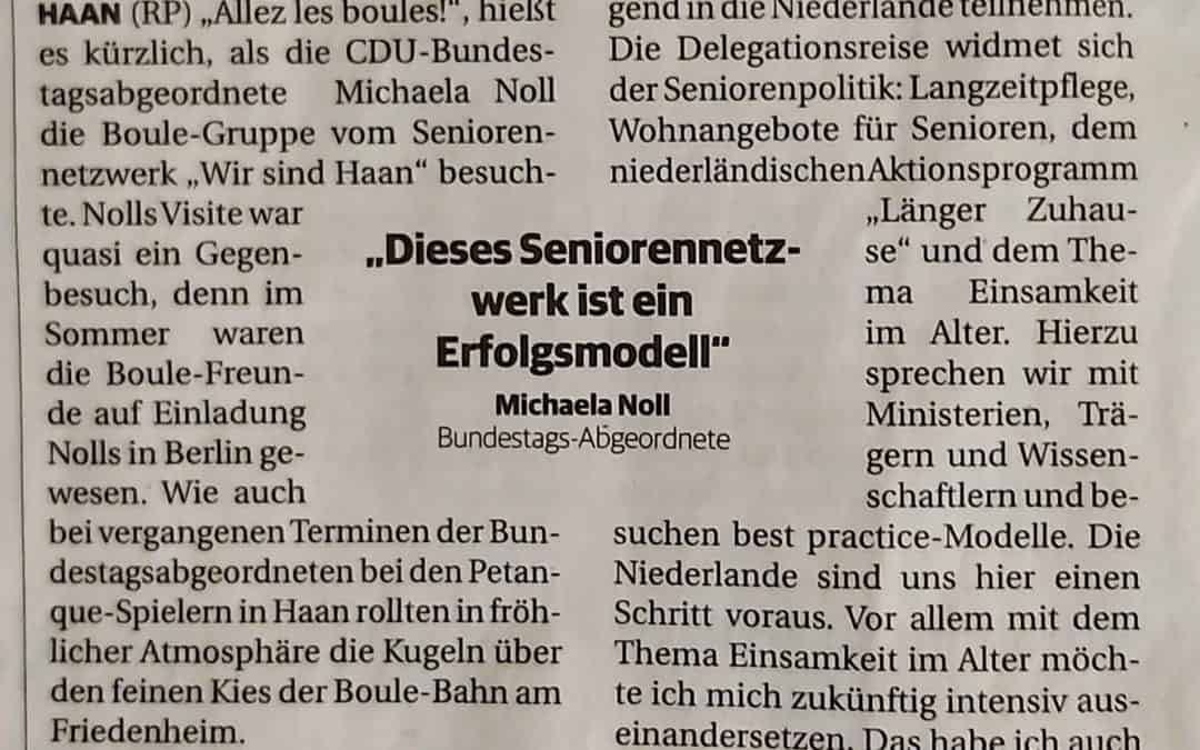 „Das Seniorennetzwerk ist ein Erfolgsmodell!“