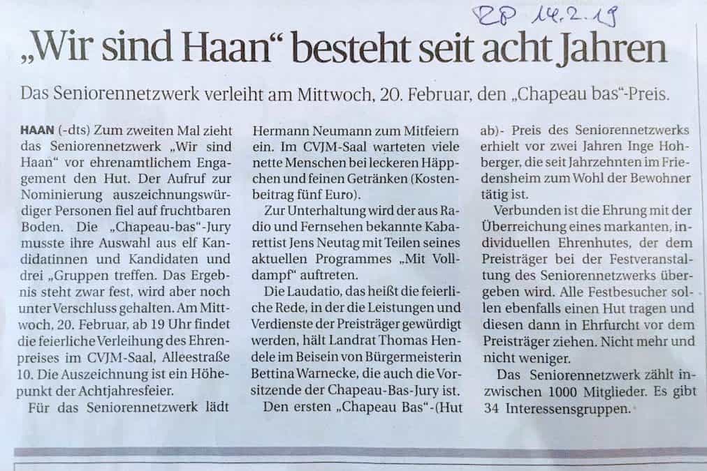 „Wir sind Haan“ besteht seit acht Jahren