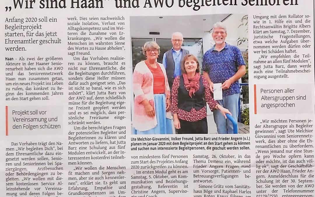 „Wir sind Haan“ und AWO begleiten Senioren