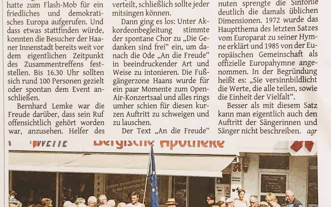 Spontanchor singt für friedliches Miteinander